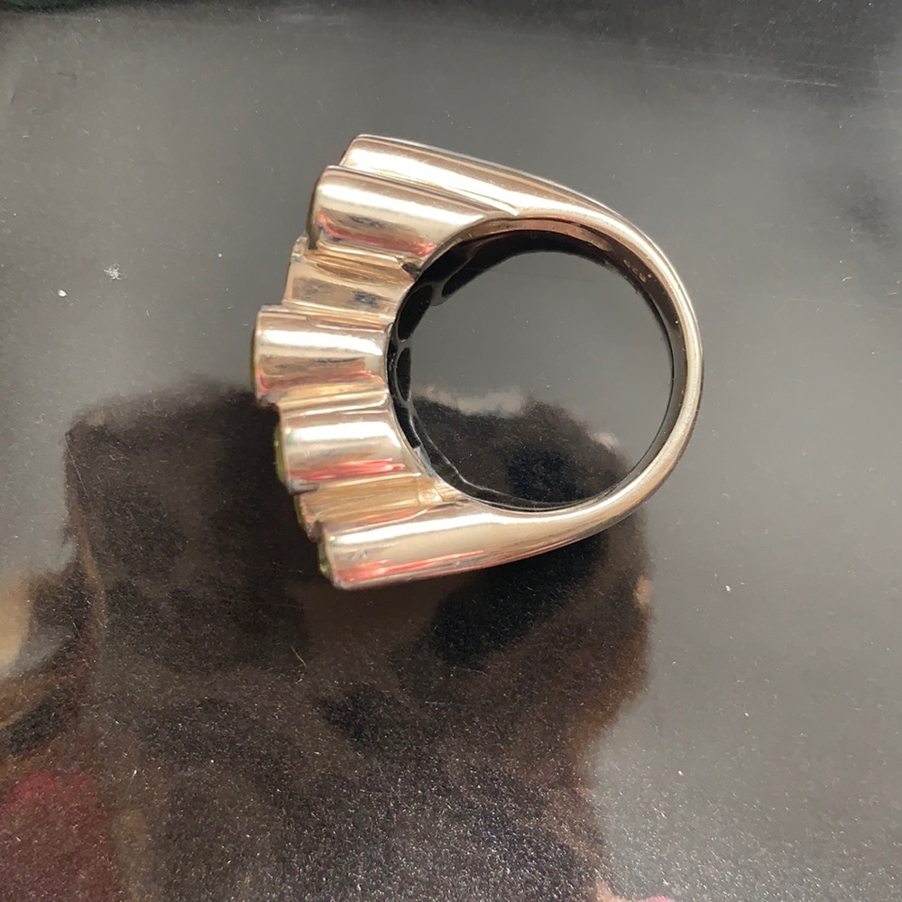 Sterling Silver & Peridot Ring Handcrafted - image 2